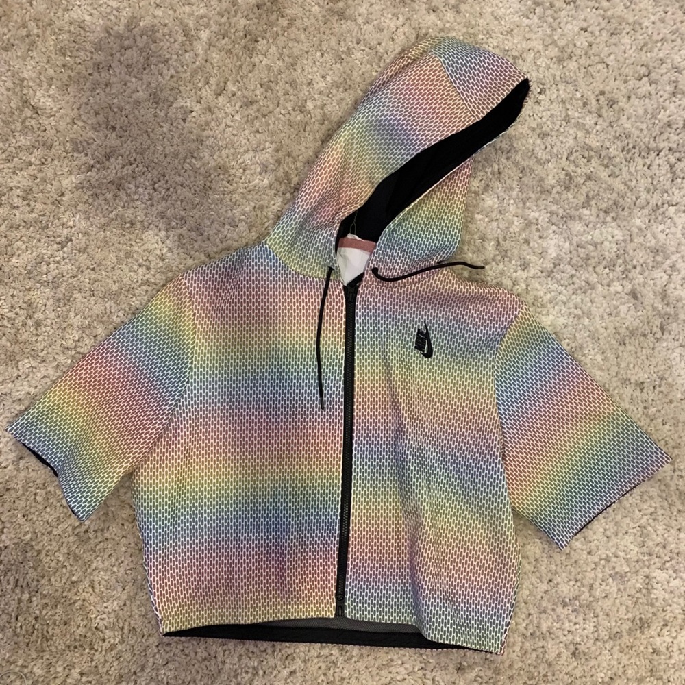 Nike holographic cropped running jacket